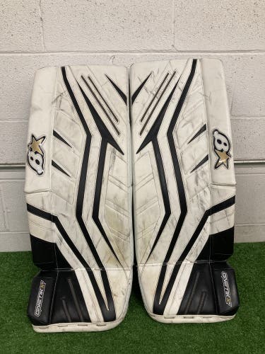 White 30" Intermediate Brian's G-Netik X5 Goalie Leg Pads (Used)