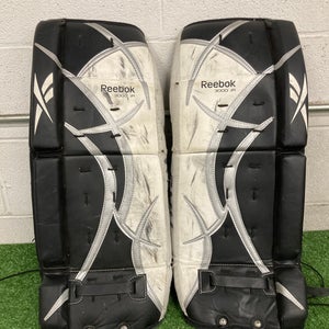 Black 24" Youth Reebok Goalie Leg Pads (Used)