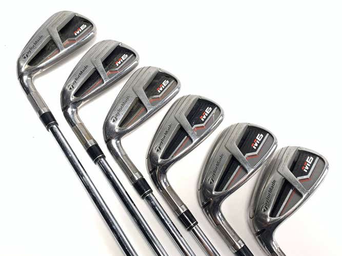 TaylorMade M6 Iron Set 5-PW KBS Max 85g Regular Steel Mens LH +1/2''