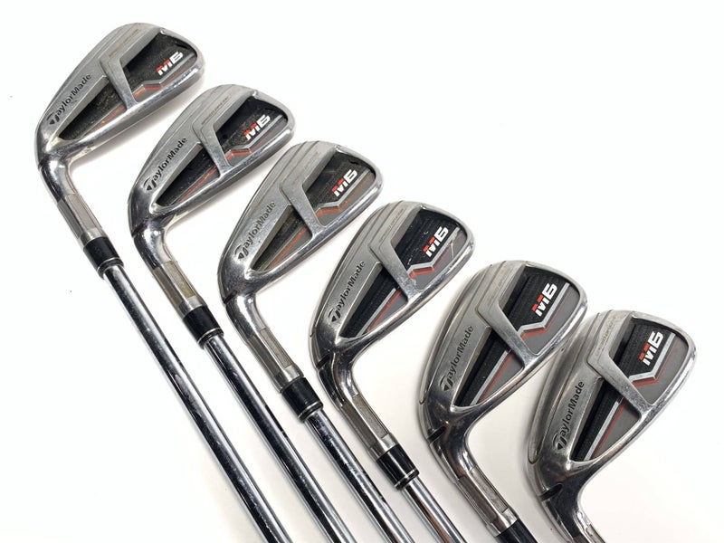 TaylorMade M6 Iron Set 5-PW KBS Max 85g Regular Steel Mens LH +1/2''