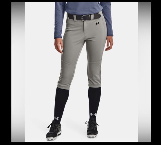 Gray Women's Large Adult Under Armour Game Pants (New)