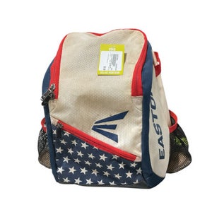 Used Easton RED/WHT/BLUE BAG BB/SB Player Backpack White/Red/Navy 11834-S000039805