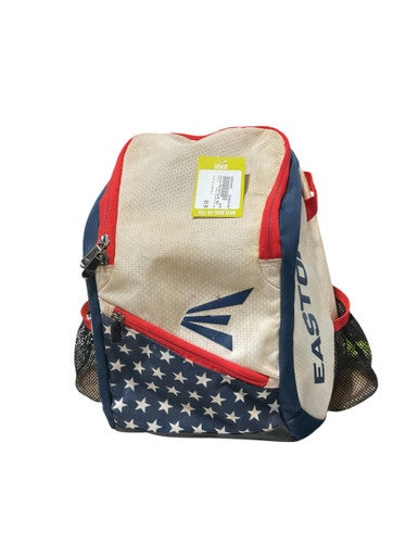 Used Easton RED/WHT/BLUE BAG BB/SB Player Backpack White/Red/Navy 11834-S000039805