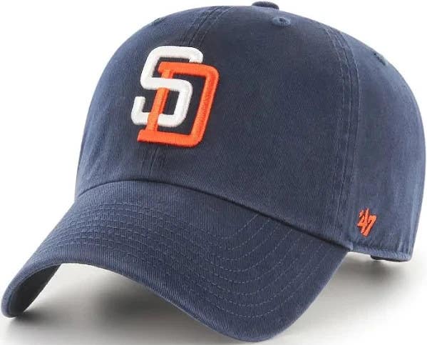 San Diego Padres 47 Brand Adjustable Clean Up Cooperstown Logo Dad Cap