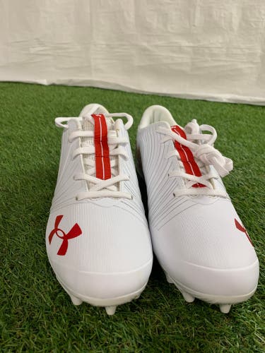 White Men's Size 11.0 Adult Under Armour Team Nitro Low MC Cleats Molded Cleats (New)