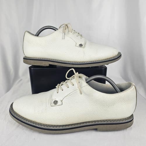 G/FORE G Fore Gallivanter Spikeless Golf Shoes White Leather Oxford Mens 10