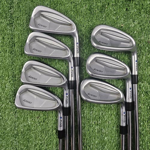 Ping i200 Blue Dot Iron Set 5-PW UW 7 Clubs AWT 2.0 Stiff Flex Steel RH