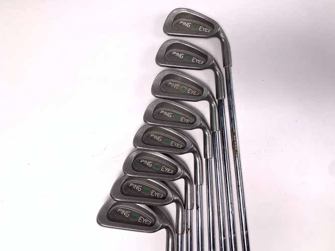 Ping Eye 2 Iron Set 3-PW+SW Green Dot 2* Up Karsten KT-Shaft Mens RH- No 6i