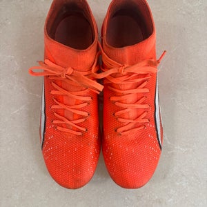 Orange Unisex 7Y (Big Kids / Youth) Puma Ultra Molded Cleats (Used)