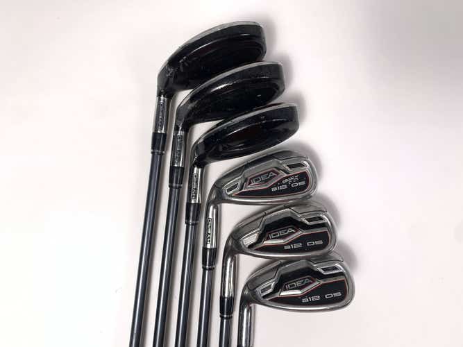 Adams Idea A12 OS Hybrid Iron Set 4H-6H 8-PW Pro Launch Blue 55g Senior LH