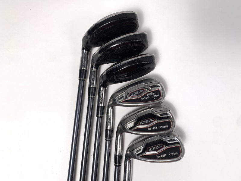 Adams Idea A12 OS Hybrid Iron Set 4H-6H 8-PW Pro Launch Blue 55g Senior LH