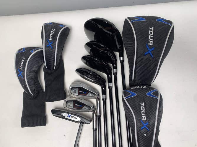 Tour X TG3 Club Set Driver 3W 4H-5H 8i PW Putter Regular Graphite Mens RH HC