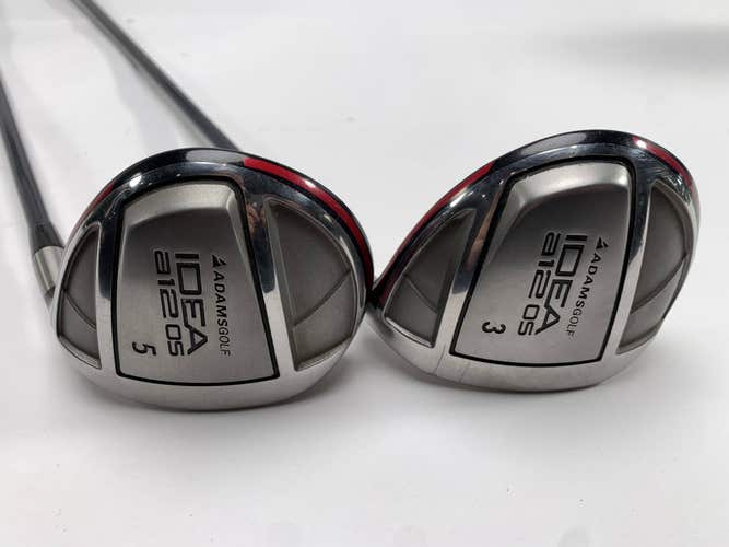 Adams Idea A12 OS 3 & 5 Fairway Wood Set 15* 18* Grafalloy 50g Senior RH