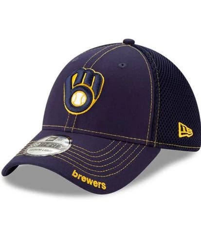Milwaukee Brewers New Era MLB Neo 39THIRTY Stretch Fit Flex Mesh Cap Hat