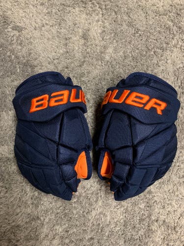 Bauer Vapor 1X Pro Lite Pro Stock Hockey Gloves 13” Orange Palms