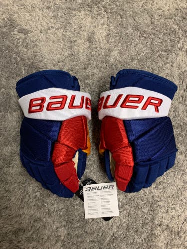 Bauer Vapor 2X Pro Stock Hockey Gloves 13" Blues Retro