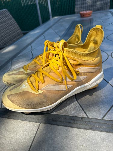 Yellow Men's Size M 9.5 (W 10.5) Adult Adidas Adizero Low Top Metal (Used)
