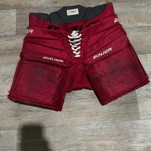 Red Bauer Pro stock goalie pants