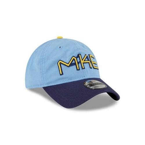 Men's Milwaukee Brewers New Era 920 White 2023 City Connect Strapback Dad Cap
