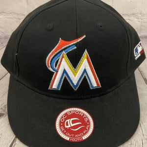 Youth OC Sports Team MLB Miami Marlins Hat New Era Nine Fifty Logo Six Panel