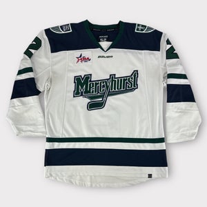 Pro Stock Used Size 52 Bauer Mercyhurst University Game Jersey Fieseler