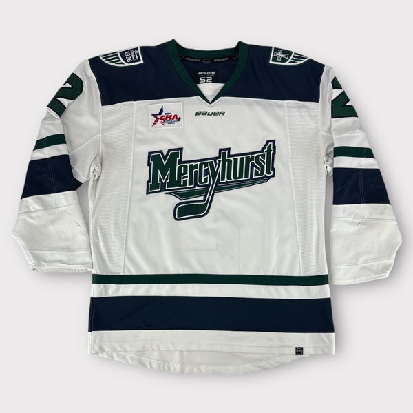 Pro Stock Used Size 52 Bauer Mercyhurst University Game Jersey Fieseler