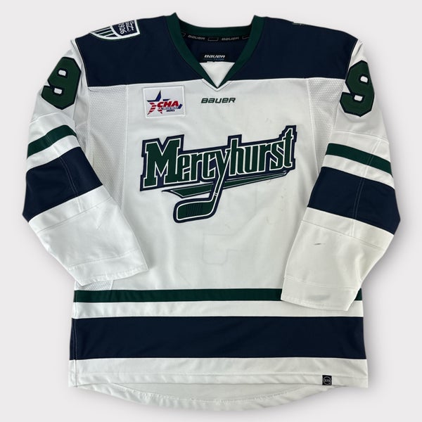 Pro Stock Used Size 52 Bauer Mercyhurst University Game Jersey Gialames