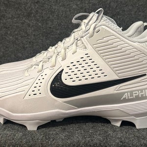 Men’s Nike Alpha Menace Strong Football Cleats White IB2572 106 Size 15