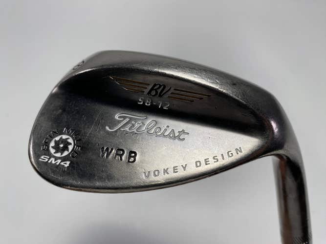 Titleist Vokey Spin Milled SM4 Chrome 58* 12 True Temper DG SL S300 Wedge RH