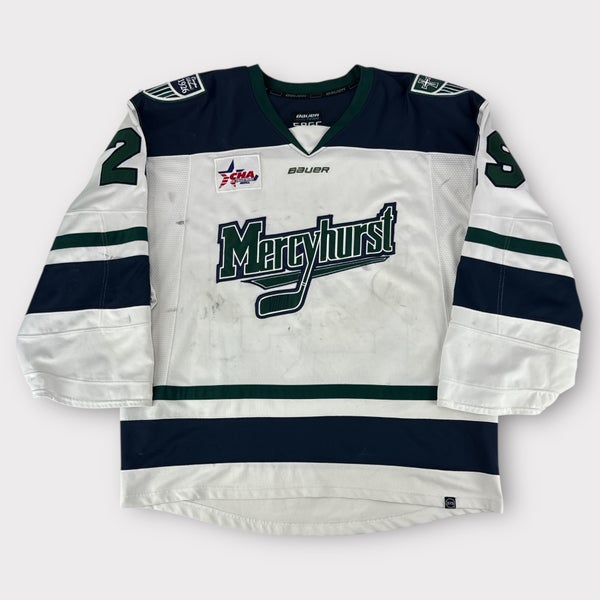 Pro Stock Used Size 58GC Bauer Mercyhurst University Game Jersey Blair