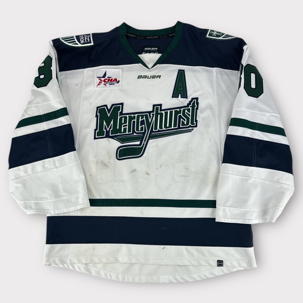 Pro Stock Used Size 56GC Bauer Mercyhurst University Game Jersey Blair