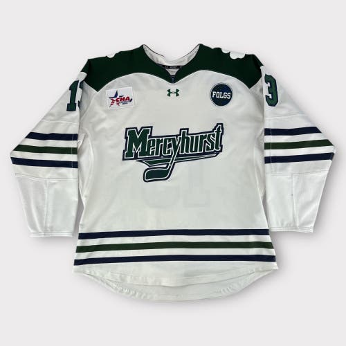 Pro Stock Used Medium Under Armour Mercyhurst University Game Jersey Werynski