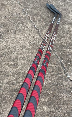 2 Sticks CCM JetSpeed FT5 Pro Stock Hockey Stick Grip 85 Flex P28 Left 87524