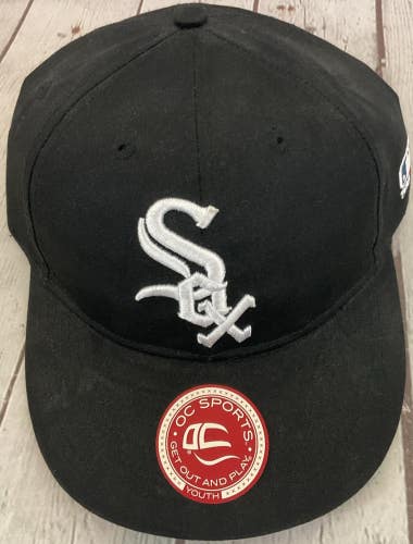Youth OC Sports Team MLB One Size Chicago White Sox Embroidered Logo Hat Black