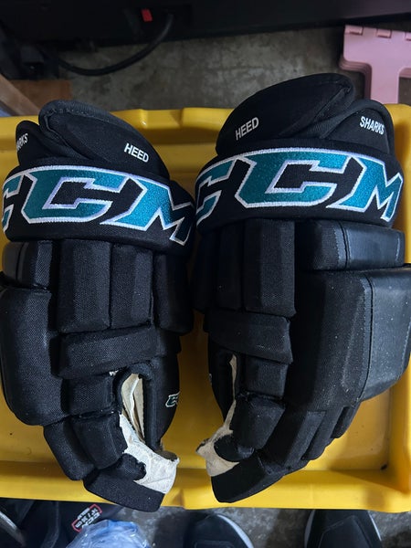 San Jose Sharks CCM HG97 Gloves 14" Pro Stock (New)