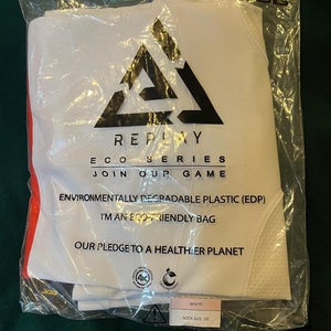 White and Orange Senior Socks size 30(New)