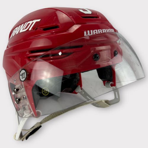 Pro Stock Used Medium Warrior Alpha One Pro Rapid City Rush Hockey Helmet