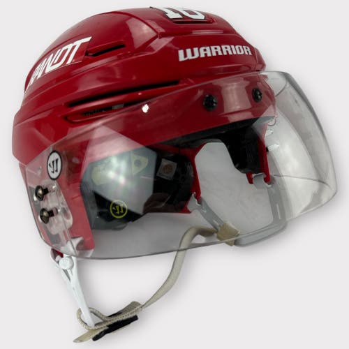 Pro Stock Used Medium Warrior Alpha One Pro Rapid City Rush Hockey Helmet