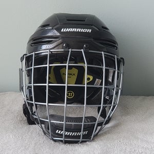 Used Warrior Alpha One Pro Hockey Helmet Cage Combo (SR size Large)