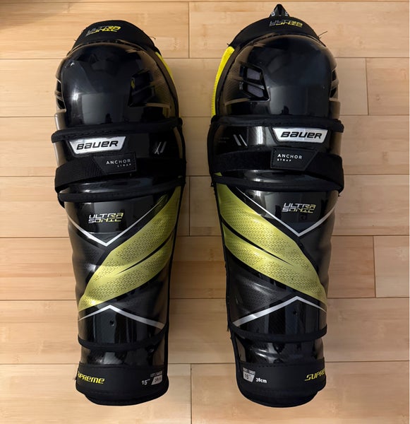 Senior Bauer Supreme ultrasonic 15" Shin Pads (New)