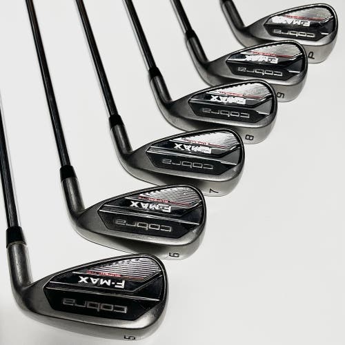 Cobra F-Max Superlite Iron Set 5-9, PW Right Handed Regular Flex Steel Shafts