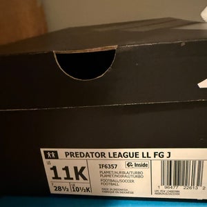 Silver Kids 11K (Little Kids) Adidas Predator LZ Molded Cleats Cleats (New)