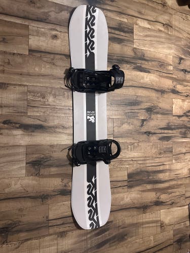Men's K2 Afterblack Snowboard All Mountain With Bindings Medium Flex True Twin (New)