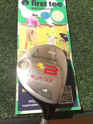 Taylormade Burner Rescue 22* 4 Hybrid Regular REAX 60 Graphite Shaft *MINT*