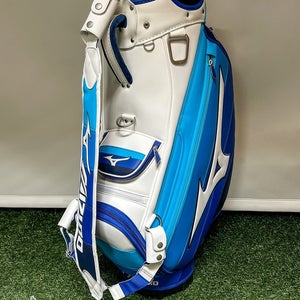 Gently Used Mizuno Tour Blue/White 6-way Staff Bag With Rainhood