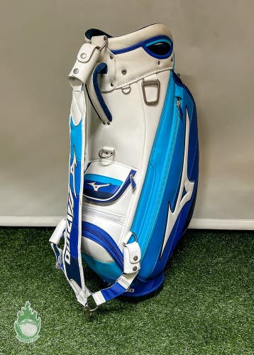 Gently Used Mizuno Tour Blue/White 6-way Staff Bag With Rainhood