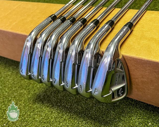 Used Right Handed Callaway Rogue Pro Irons 4-PW XP95 Regular Steel Golf Set