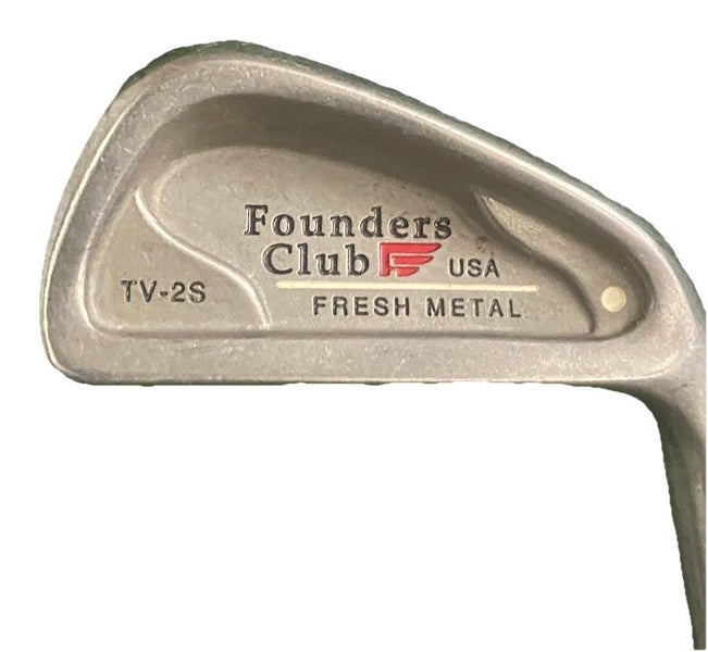 Founders Club TV-2S Fresh Metal 2 Iron White Dot 3 RH Stiff Steel 39" New Grip
