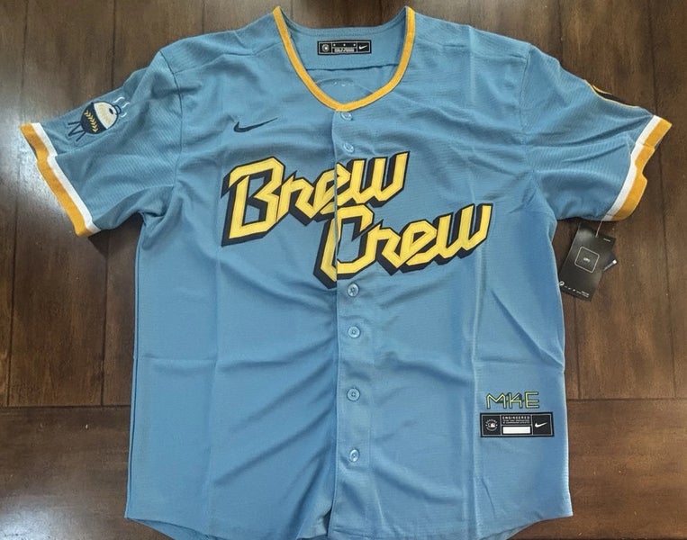 Milwaukee Brewers Brew Crew Jackson Chourio Adult Medium Jersey NWT