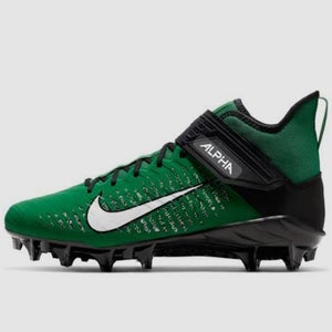 Nike Alpha Menace Pro 2 Mid Football Cleats Pine Green size 10.5 (Used)